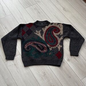 Vintage 80’s/90’s sears paisley sweater